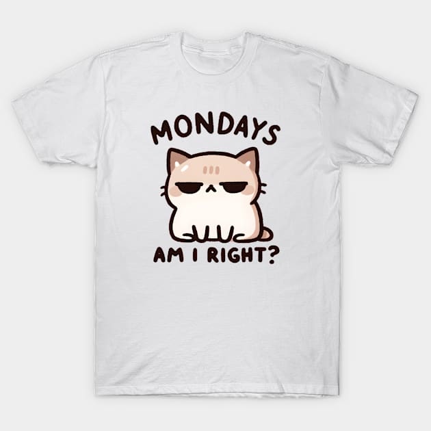 Cat's Take on the Monday Blues T-Shirt by Umbrella Studio